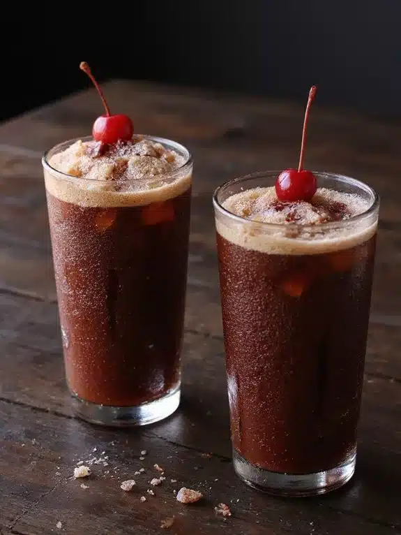 frozen cherry coke slushy cocktail