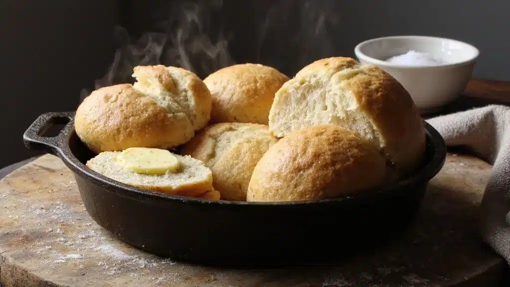 homemade aromatic fluffy sourdough dinner rolls