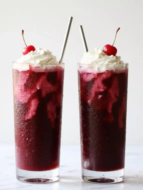 homemade customizable nostalgic cherry coke slushie