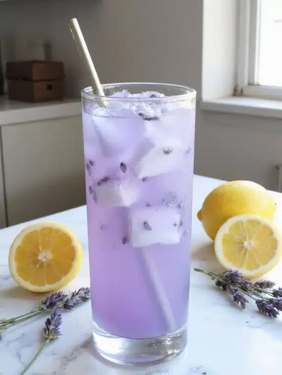 meticulously prepared lavender infused lemonade