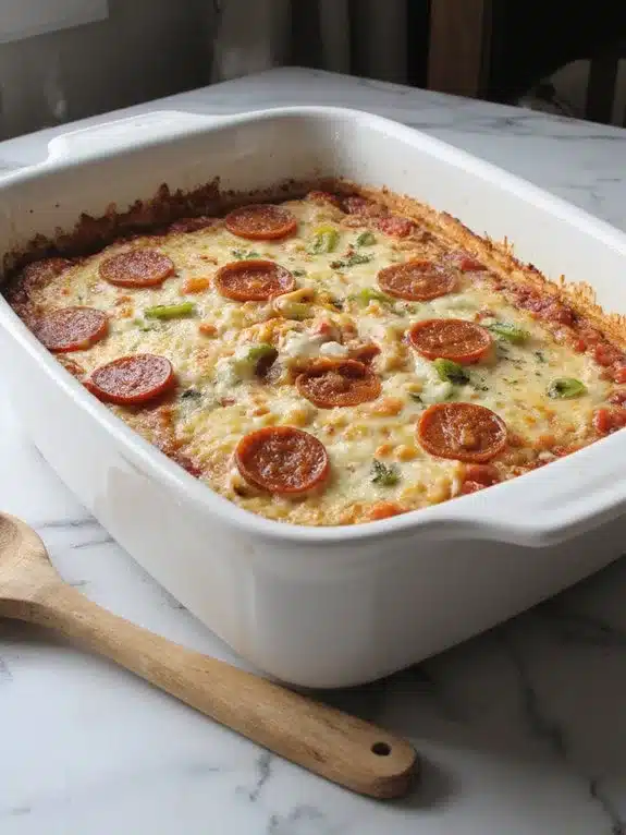 nutrient rich protein packed pizza casserole