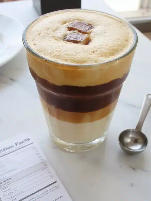 nutritional guide for coffee beverages