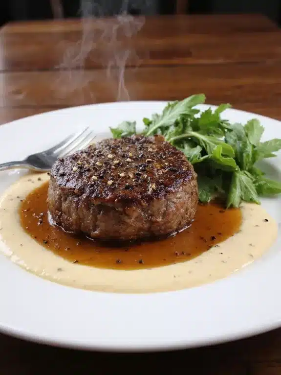 peppercorn searing sauce restaurant caliber