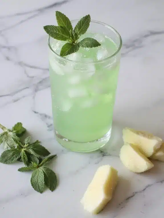 refreshing honeydew mint water drink