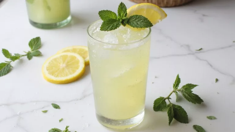 refreshing minty lemon beverage recipe