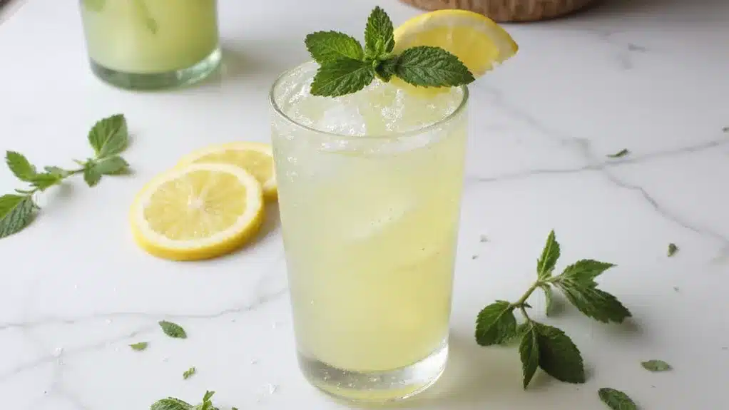 refreshing minty lemon beverage recipe