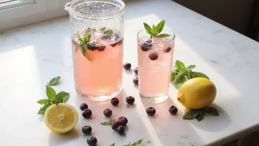 refreshing summer beverage with botanicals