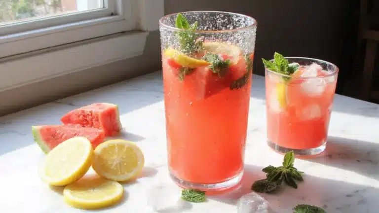 refreshing summer fruit infused beverage