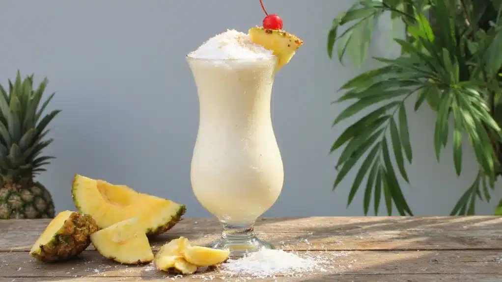 refreshing tropical coconut pineapple cocktail