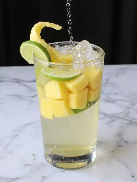 refreshing tropical pineapple lime cocktail