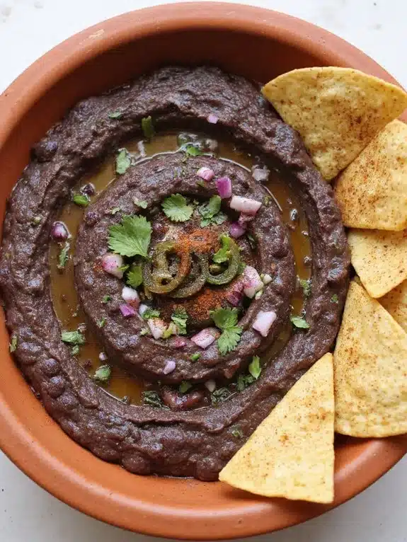 smooth creamy vibrant mexican black bean dip