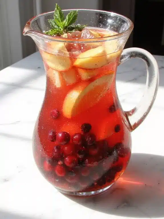 vibrant sophisticated alcohol free fruit based sangria