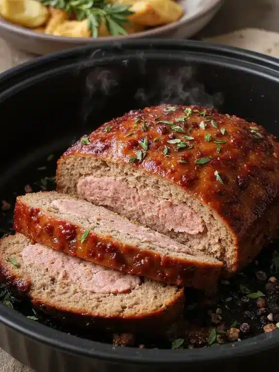 air fried bbq glazed meatloaf
