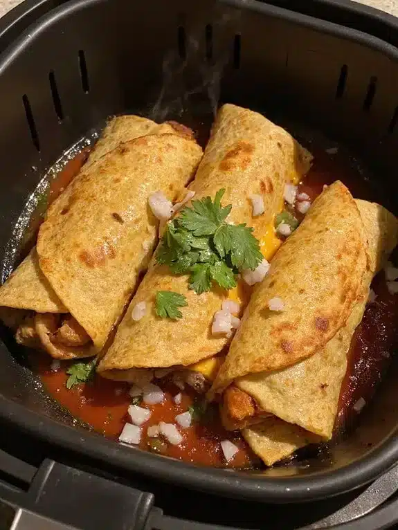 air fryer enchilada bliss