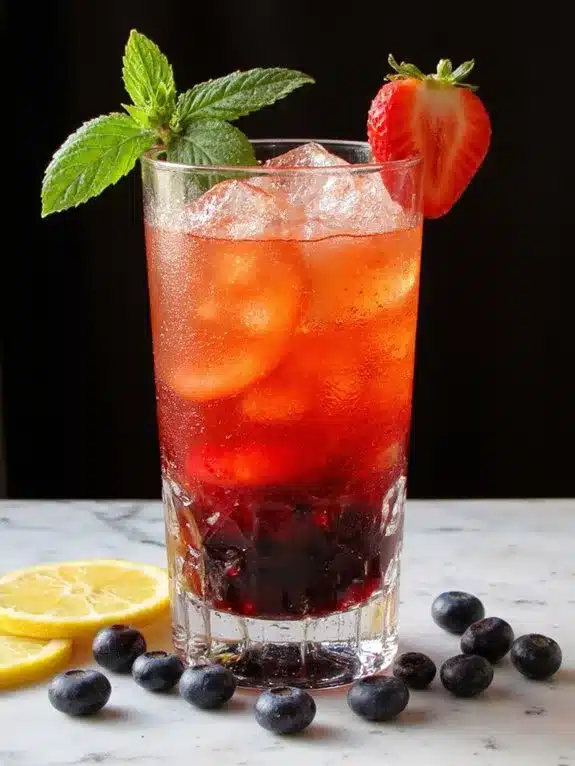 chilled layered carbonated and balanced mocktail