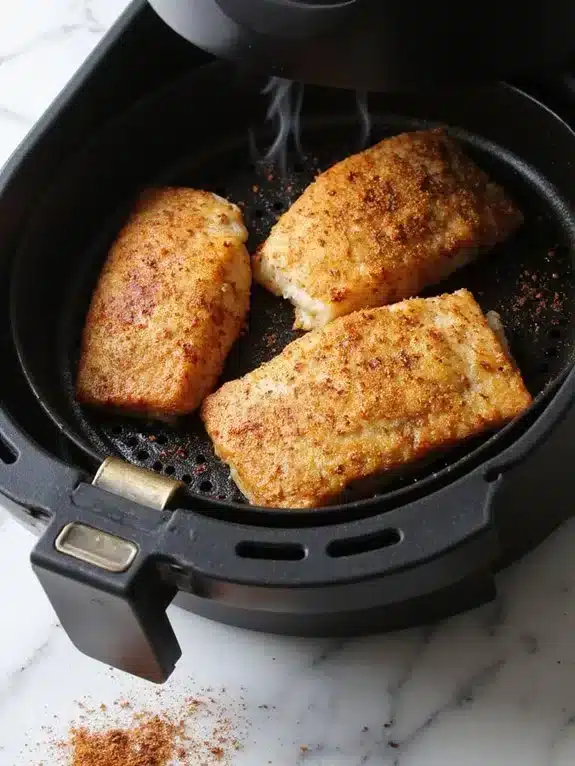 crispy juicy air fried catfish