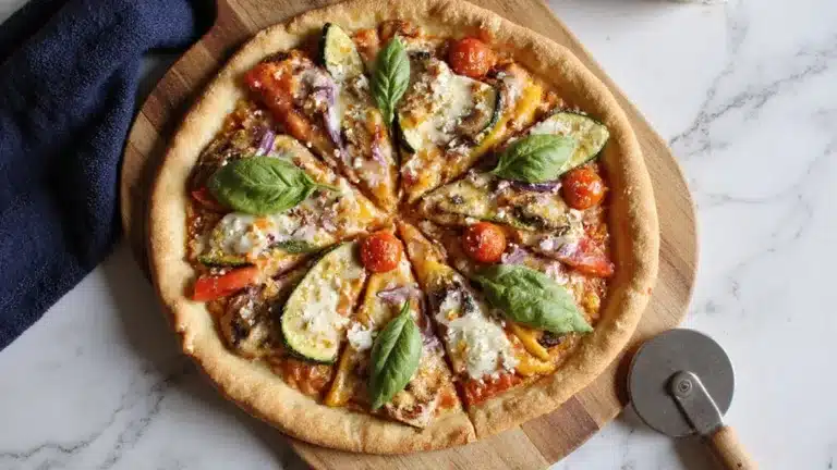 crispy vegetable pizza deliciousness