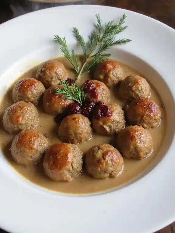 delectable tender creamy swedish meatballs