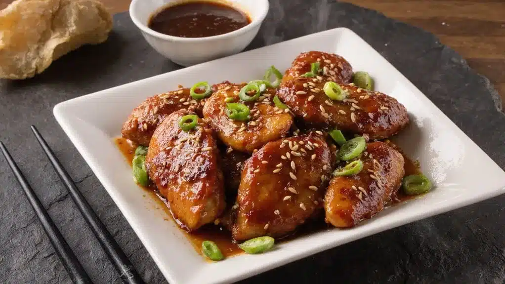 deliciously crispy teriyaki chicken delight