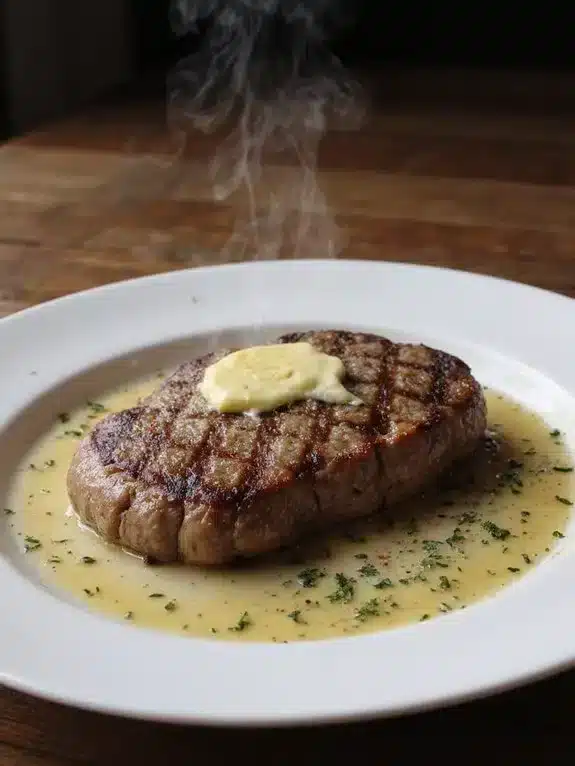 effortless air fried garlic butter steak