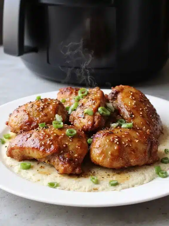 juicy crispy caramelized flavorful air fried chicken