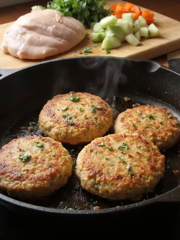 nutritious lean protein rich chicken patties