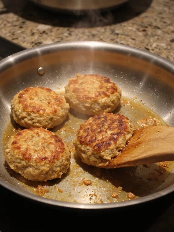 systematic chicken patty preparation sequence