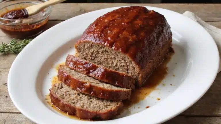 tasty crispy barbeque infused meatloaf