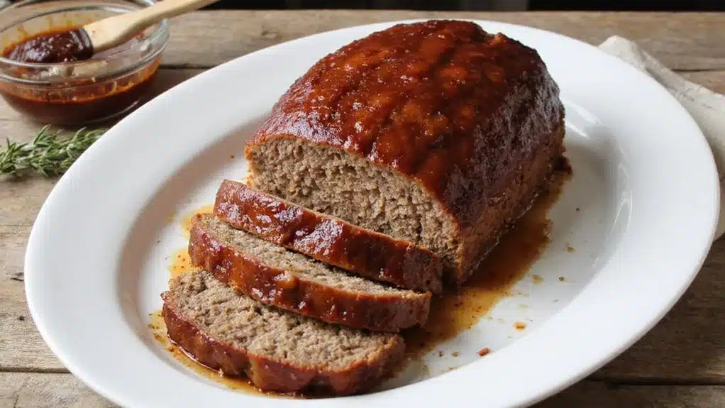 tasty crispy barbeque infused meatloaf
