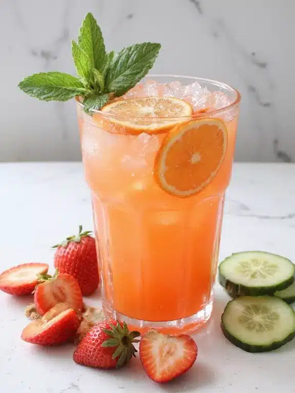 vibrant sophisticated summer mocktail presentation