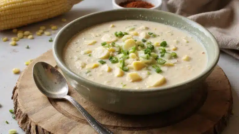 creamy dairy free coconut based corn chowder