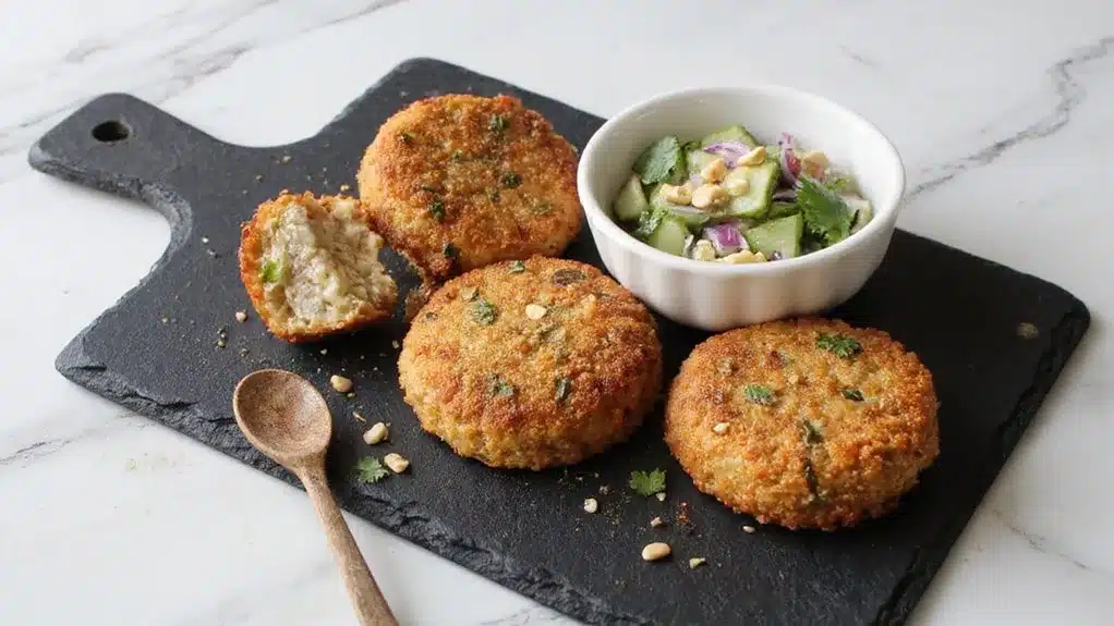 crispy thai fish cakes with relish