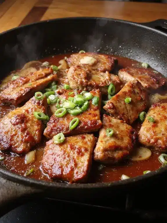 fiery sweet and caramelized pork bulgogi