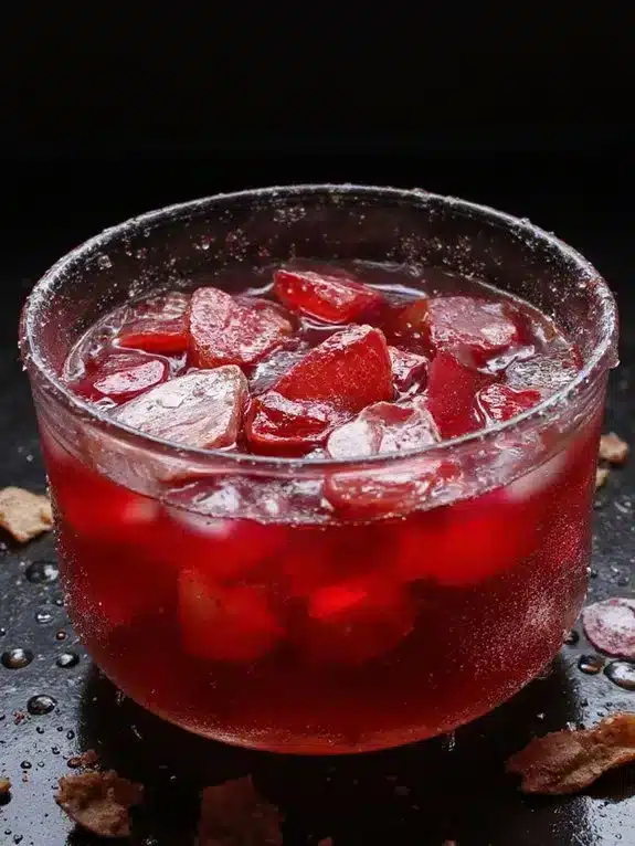 optical illusion childhood nostalgia blood like opacity dramatic dessert