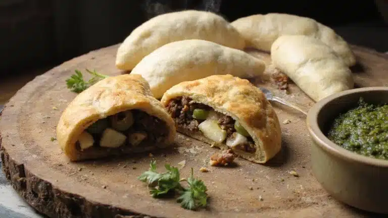 savory argentinian baked empanadas with chimichurri