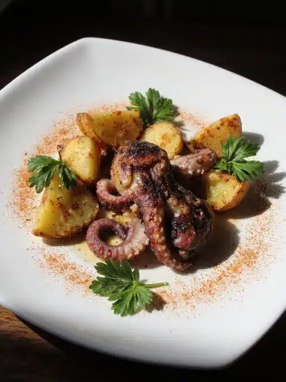 tender flavorful octopus with smoky potatoes