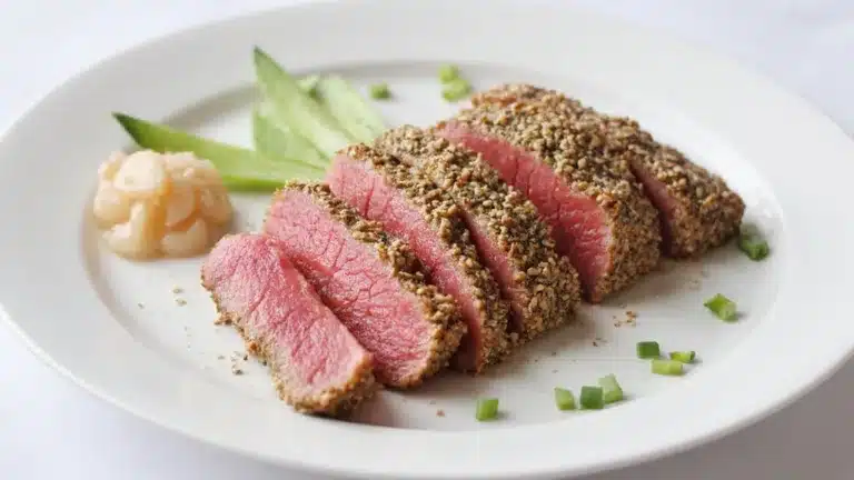 tuna seared wasabi crust