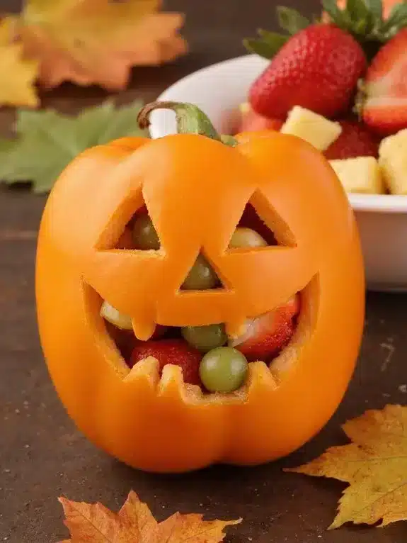 nutritious creative halloween themed fruit cups