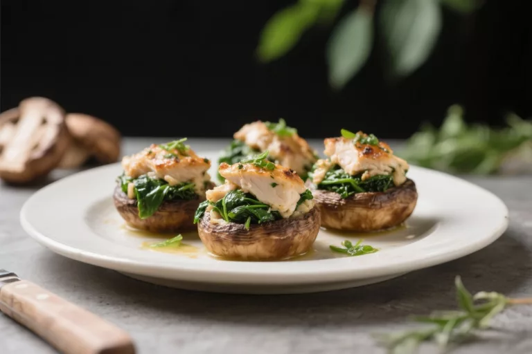 Keto Chicken and Spinach Stuffed Mushrooms – Easy, Flavorful, and Low-Carb