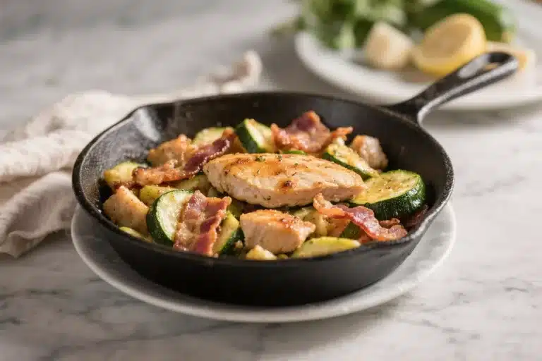Chicken and Bacon Zucchini Skillet – A Simple, Flavor-Packed One-Pan Dinner