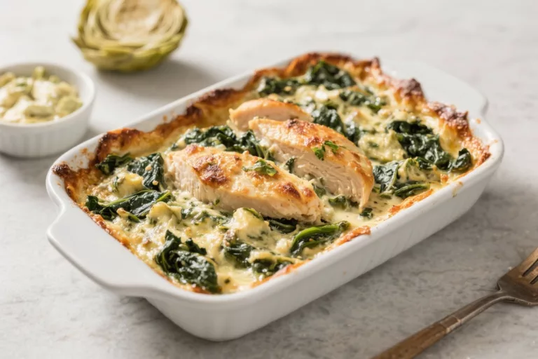 Keto Spinach Artichoke Chicken Bake – Creamy, Comforting, and Low-Carb