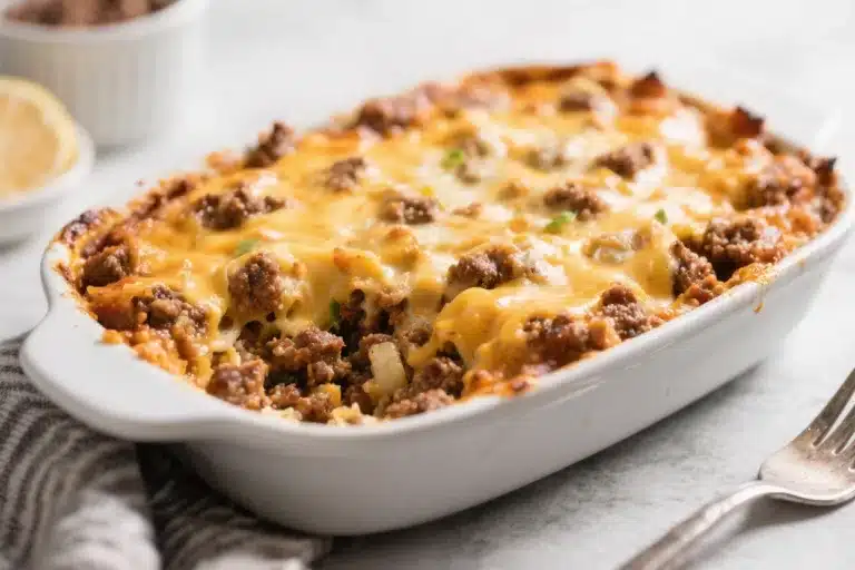 Keto Cheeseburger Casserole – A Comforting Low-Carb Favorite