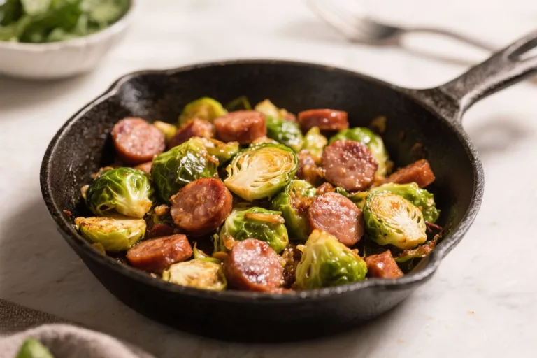 Keto Brussels Sprouts and Sausage Skillet – A Fast, Flavor-Packed One-Pan Meal