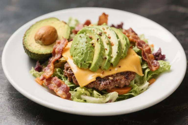 Avocado Bacon Cheeseburger Salad – All the Flavor Without the Bun
