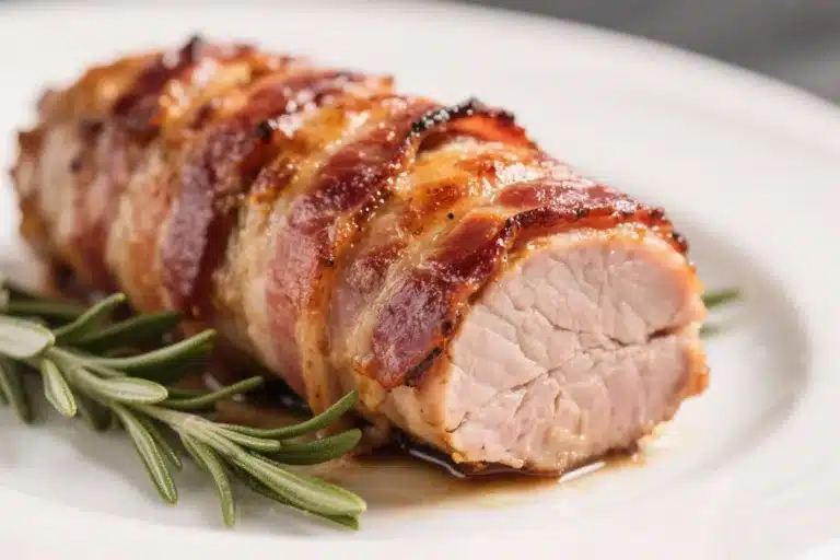 Bacon-Wrapped Pork Tenderloin – Juicy, Savory, and Weeknight-Friendly