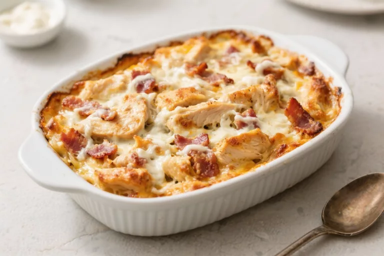 Chicken Bacon Ranch Casserole – Comforting, Creamy, and Crowd-Pleasing