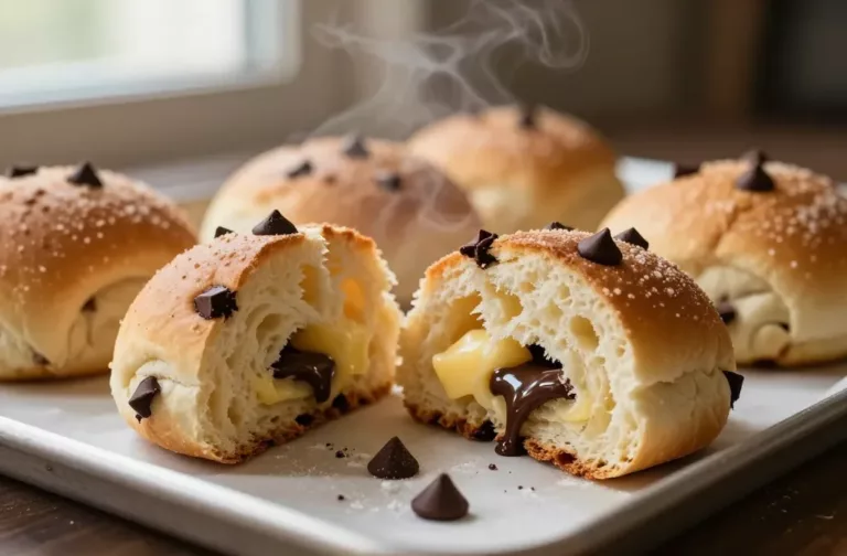 Irresistibly Soft Chocolate Chip Brioche Buns