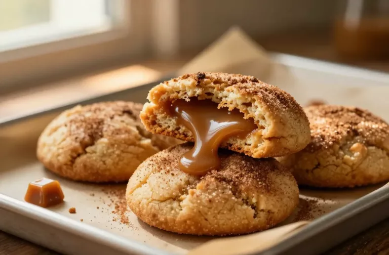 Caramel Stuffed Snickerdoodles That Ooze with Joy