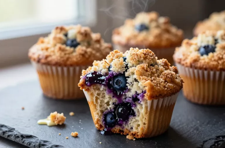 Blueberry Crumb Muffins with Buttery Streusel Magic