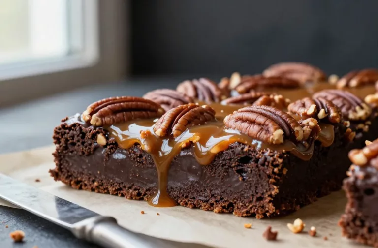 Gooey Crunch Magic Pecan Pie Brownies